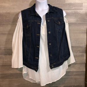 EUC Plus Size Jean Vest-3X
